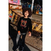 Vingino Sweatshirt Nethino - Deep Black - Maat 116 