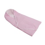 wikkeldoek roze met witte ster en wit met 