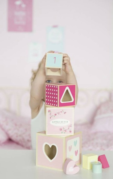 Little Dutch Houten Stapelblokken Pink Blossom