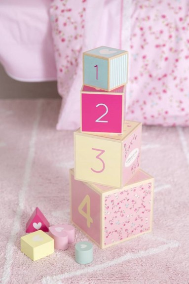Little Dutch Houten Stapelblokken Pink Blossom