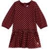Petit Bateau Meisjes Jurk - bordeaux - Maat 81cm