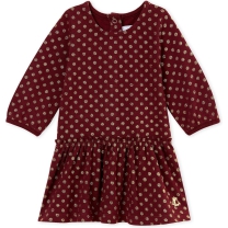 Petit Bateau Meisjes Jurk - bordeaux - Maat 81cm