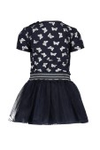 Le Chic Meisjes Jurk - Blauw - Maat 80