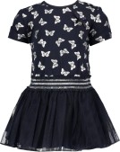 Le Chic Meisjes Jurk - Blauw - Maat 80