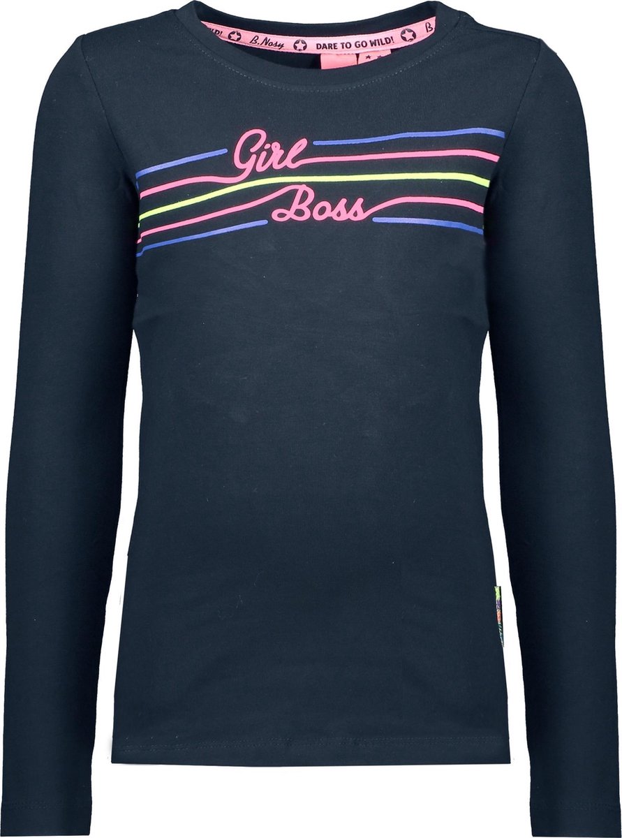 Meisjes Longsleeve - ink blauw - Maat 146/152