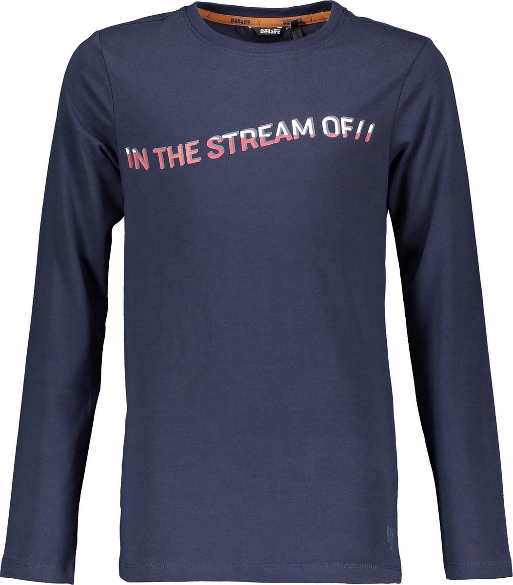 T shirt lange mouw - donkerblauw - Maat 170/176