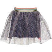 Kidz-Art Meisjes Rok - gold zig zag - Maat 98