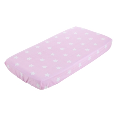 Little Dutch Hoeslaken 1 persoons roze met grote ster