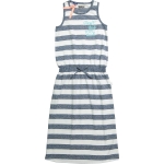 Meisjes Jurk - White stripe - Maat 146