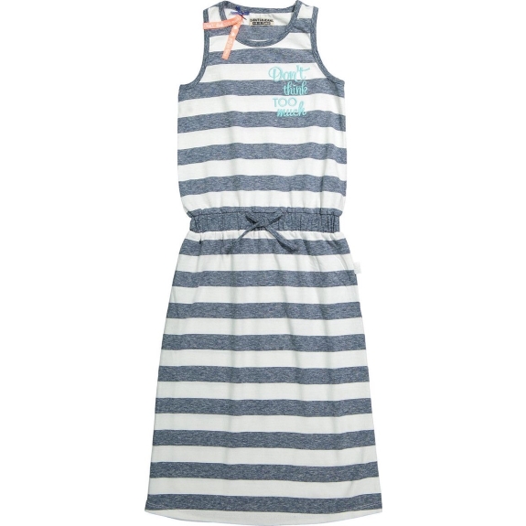 DJ Dutchjeans Meisjes Jurk White stripe Maat 146 Babyoutlet