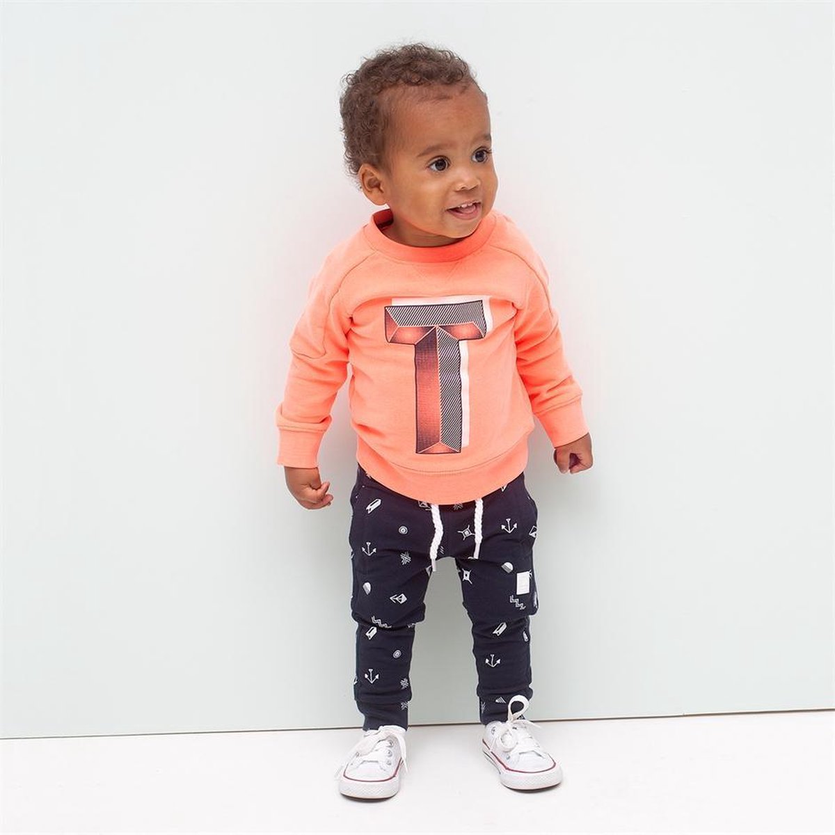 Jongens Trui - signal orange - Maat 74 - afbeelding 4