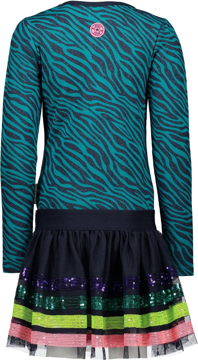 Meisjes Jurk - lagoon zebra - Maat 92 - afbeelding 2