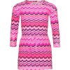Mim-pi Meisjes Jurk - Roze met multicolor - Maat 146
