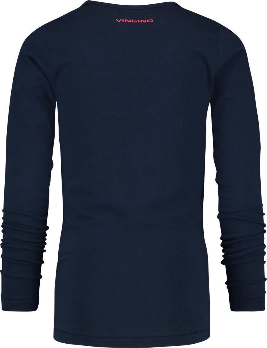 Longsleeve T-shirt - Dark Blue - Maat 140 - afbeelding 2