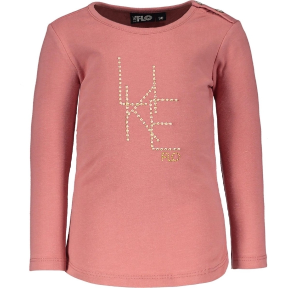 Like FLO Shirt lange mouwen - licht roze - Maat 86