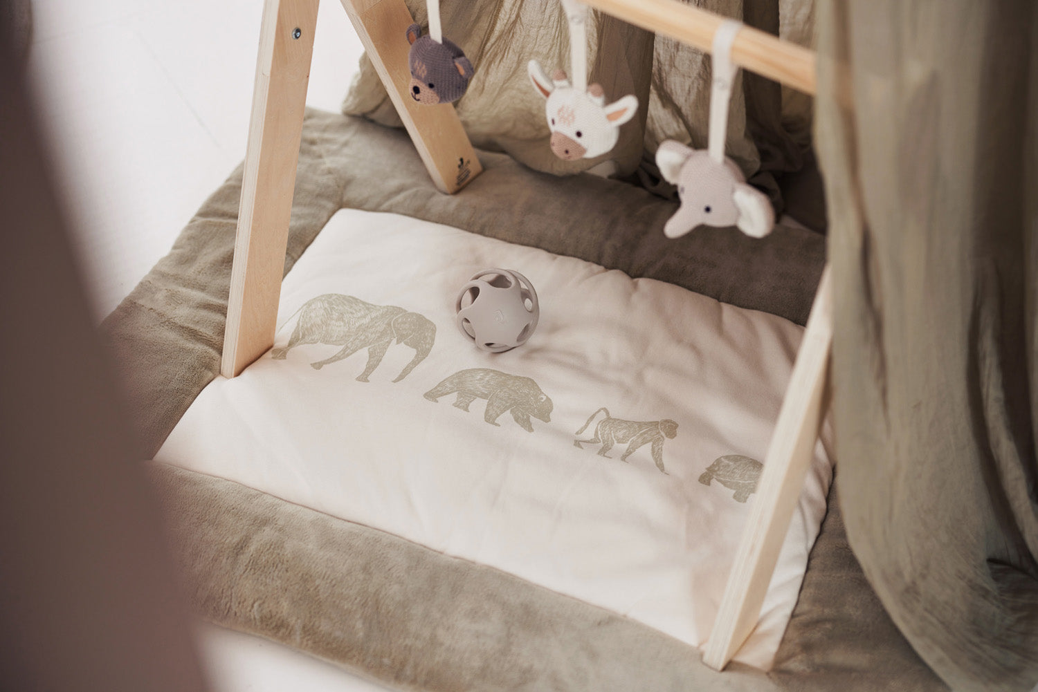 Houten Babygym Speelgoed - Dieren - afbeelding 7