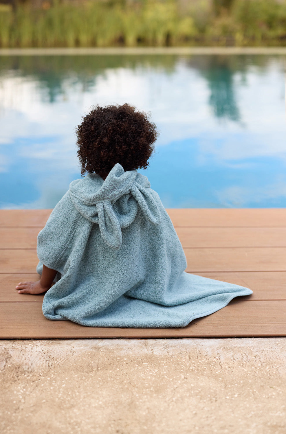 Badstof Badponcho - Sea Green - afbeelding 5