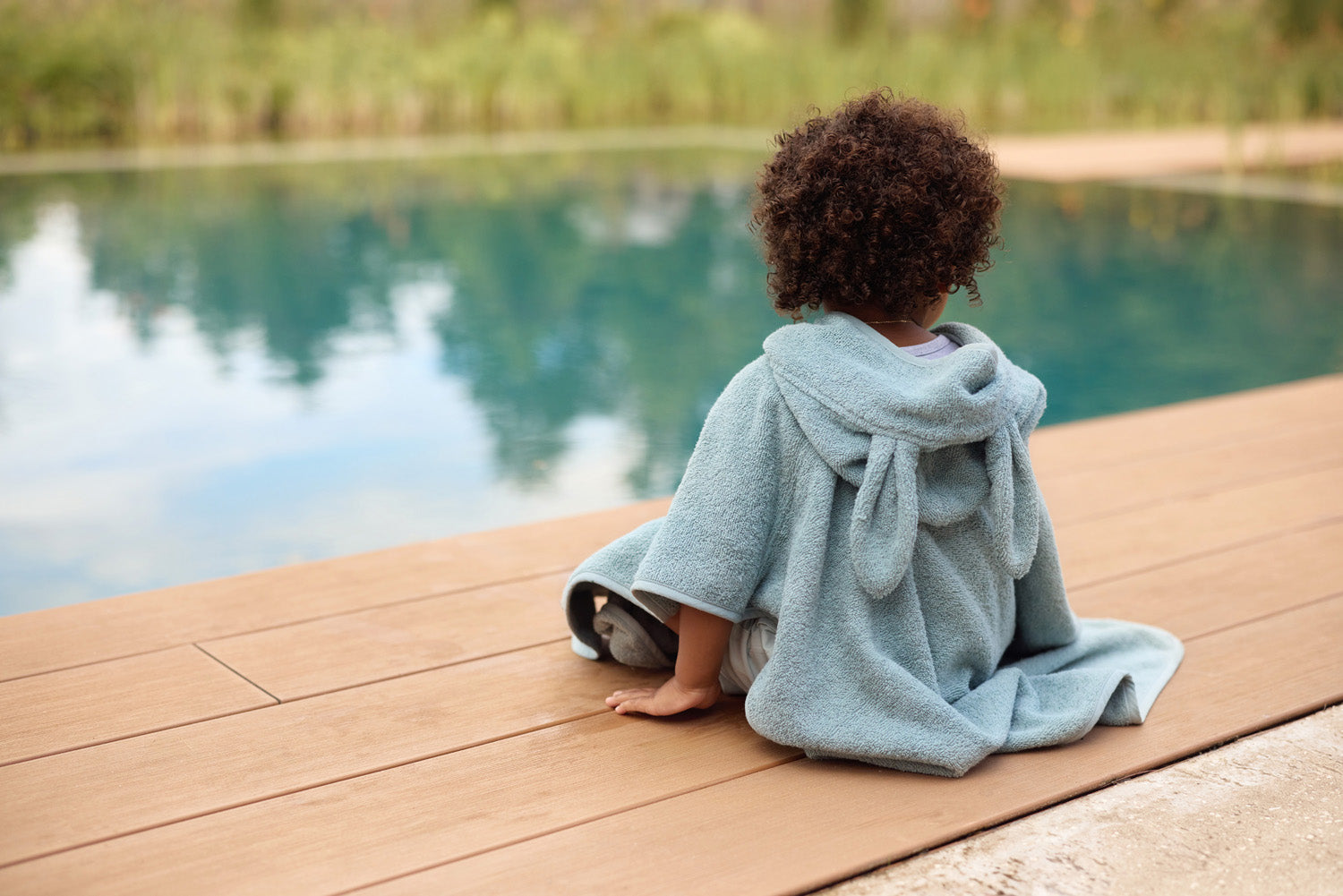 Badstof Badponcho - Sea Green - afbeelding 6