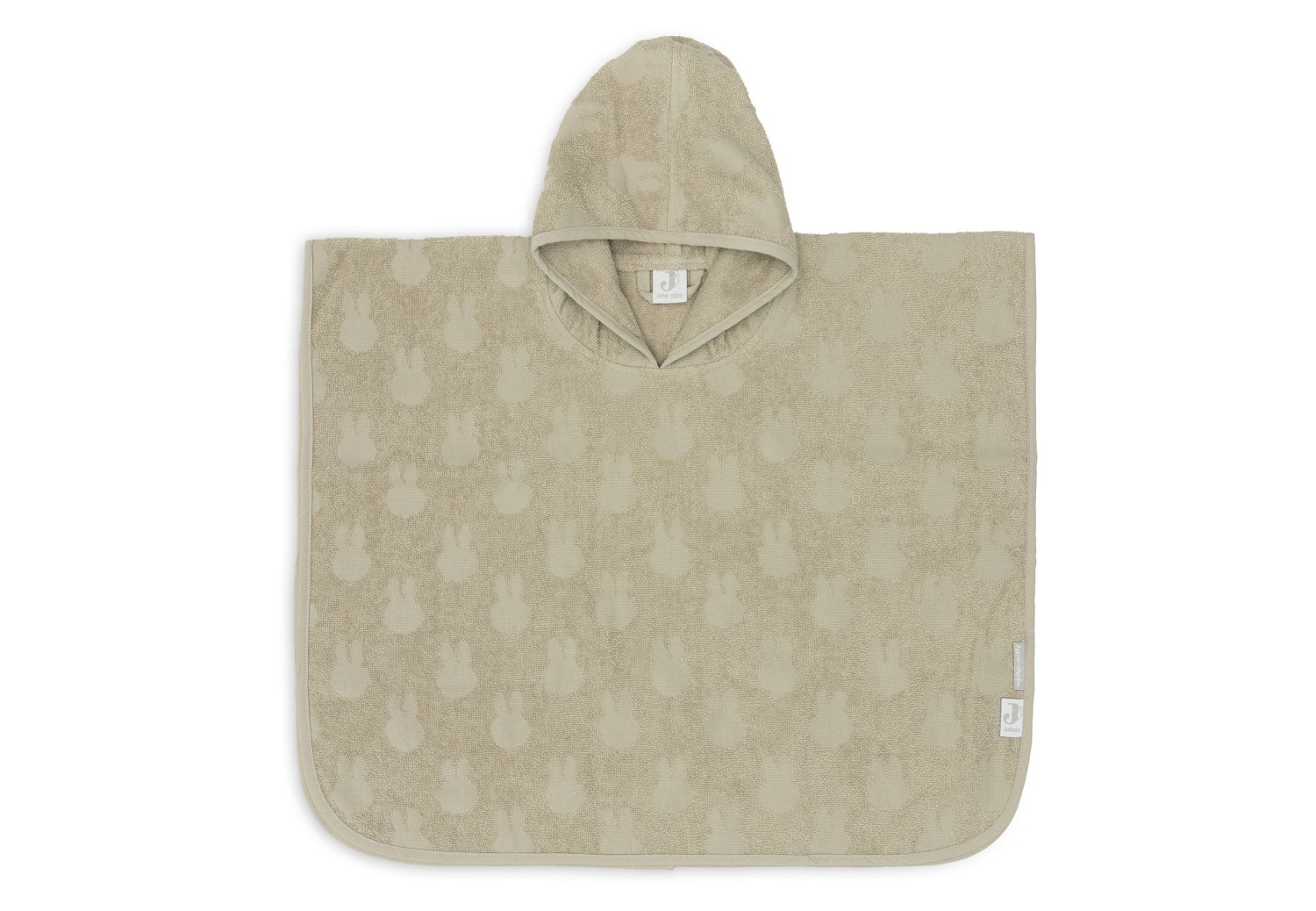 Badstof Miffy Jacquard Badponcho - Olijfgroen