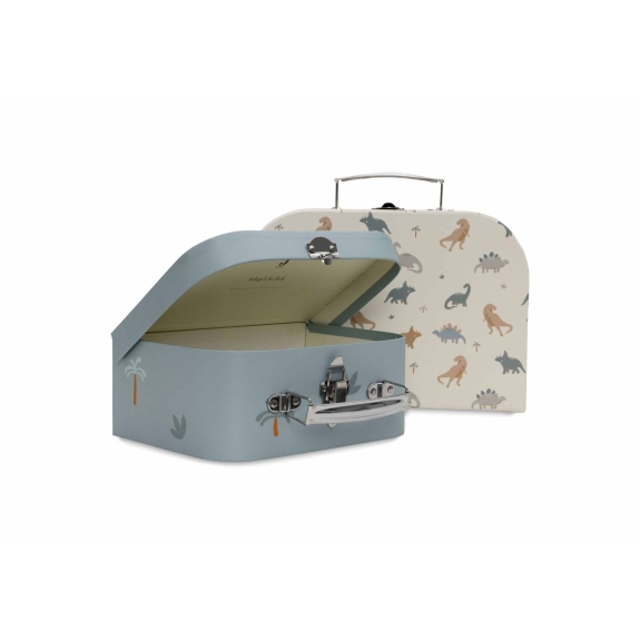 Jollein - Speelkoffertje - Dino Opslag - 2 Stuks