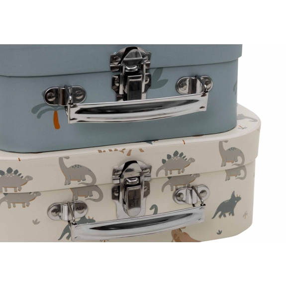 Jollein - Speelkoffertje - Dino Opslag - 2 Stuks