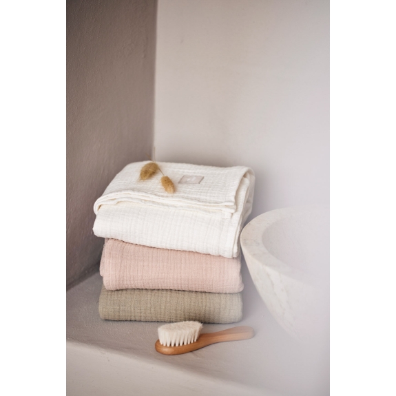 Hydrofiele Doek Small 70x70cm - Wild Rose/Ivory