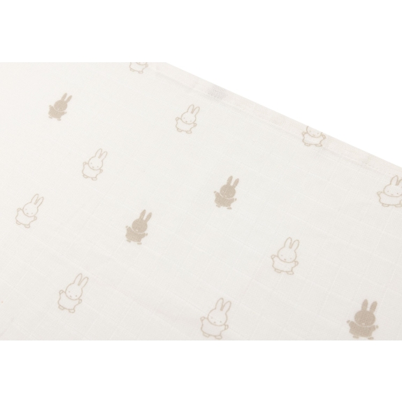 Hydrofiele Doek Small Happy Miffy - Nougat - 3 Stuks