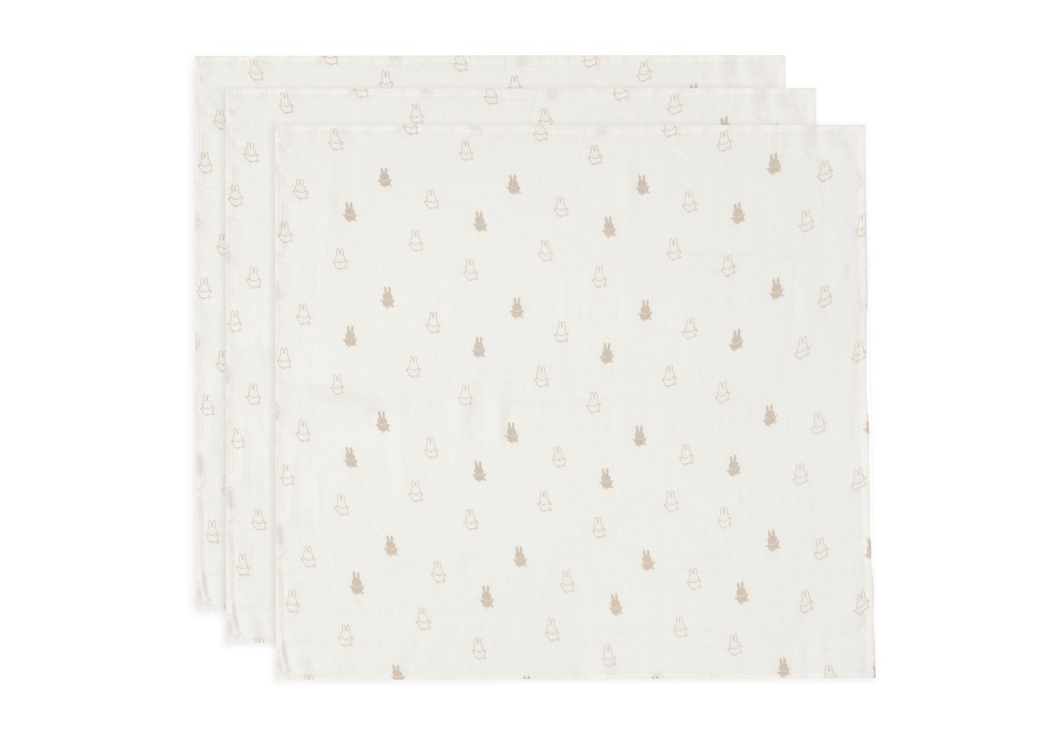 Hydrofiele Doek Small Happy Miffy - Nougat - 3 Stuks