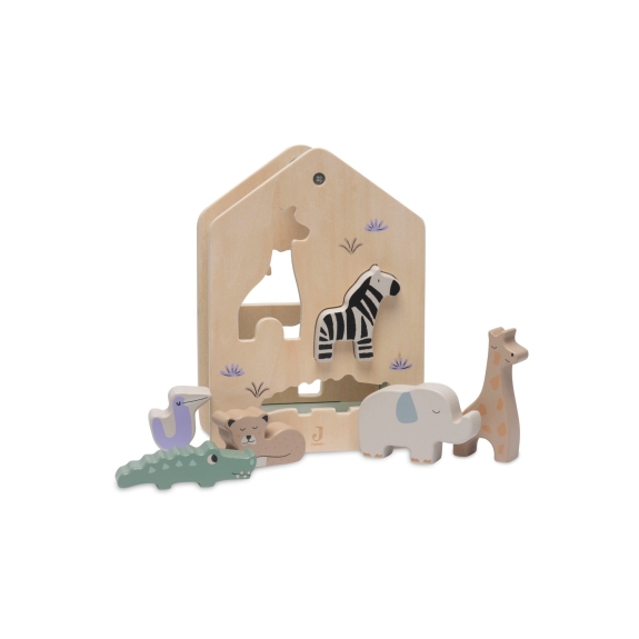 Jollein - Houten Sorteerstoof - Jungle Dieren