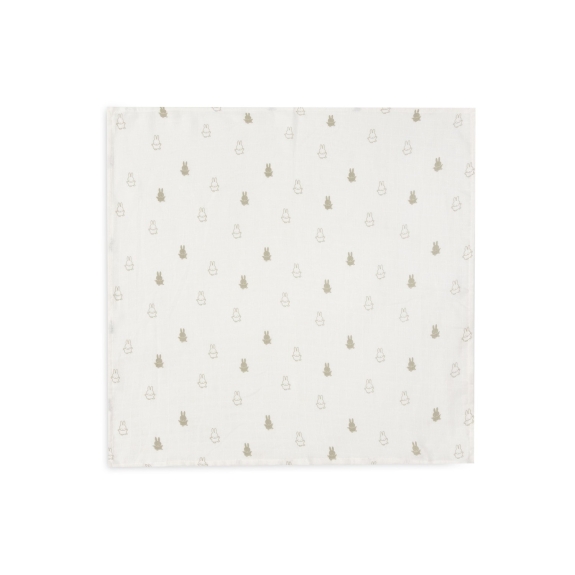 Hydrofiele Doek 70x70cm Happy Miffy - Olive Green - 3 St