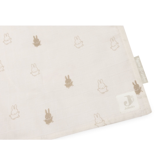 Hydrofiele Doek Large 115x115cm Happy Miffy - Nougat