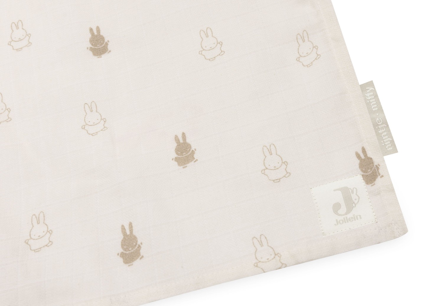 Hydrofiele Doek Large 115x115cm Happy Miffy - Nougat - afbeelding 3