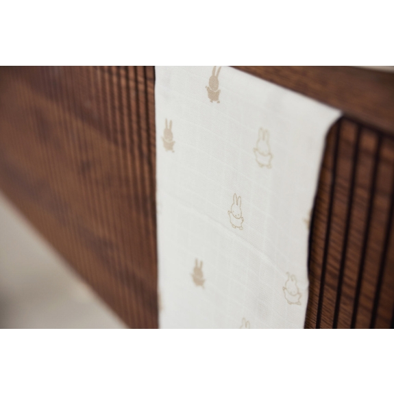 Hydrofiele Doek Large 115x115cm Happy Miffy - Nougat