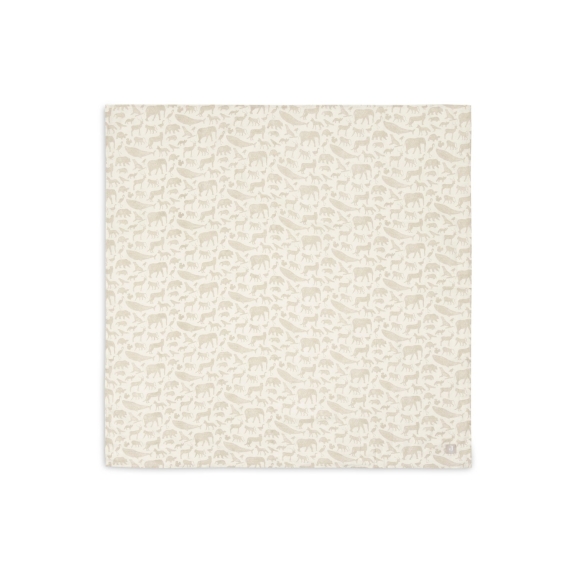 Hydrofiele Doek Groot met Dierenprint - Nougat - 2 Stuks