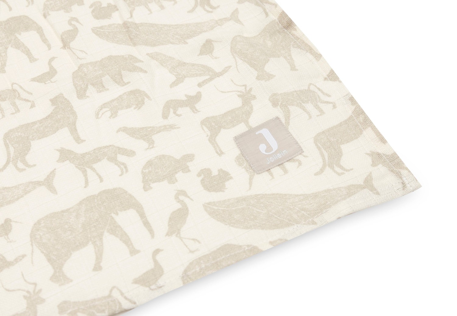 Hydrofiele Doek Groot met Dierenprint - Nougat - 2 Stuks - afbeelding 3