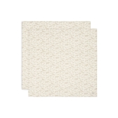 Hydrofiele Doek Groot met Dierenprint - Nougat - 2 Stuks