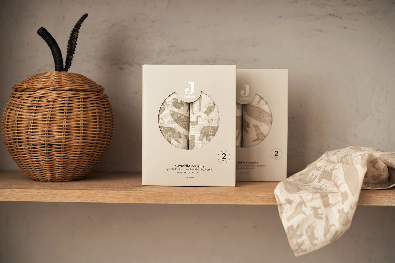 Hydrofiele Doek Groot met Dierenprint - Nougat - 2 Stuks - afbeelding 4