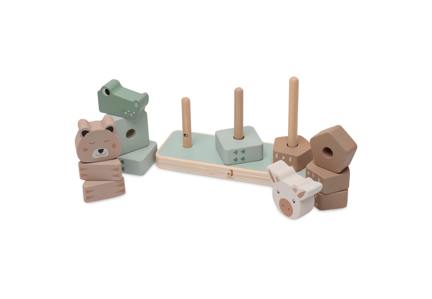 Houten Stapeltoren - Jungle Dieren - afbeelding 2