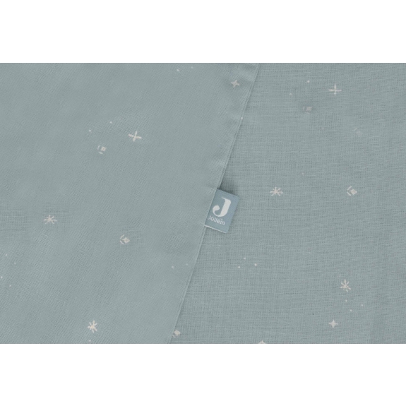 Jollein - Dekbedovertrek Twinkling - Sea Green 100x140cm