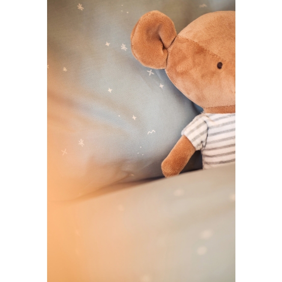 Jollein - Dekbedovertrek Twinkling - Sea Green 100x140cm