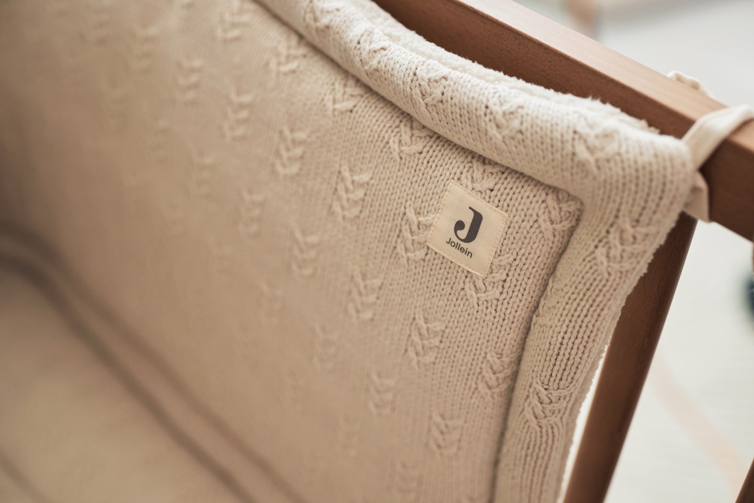Boxbumper 180x30cm Grain Knit - Oatmeal - afbeelding 5