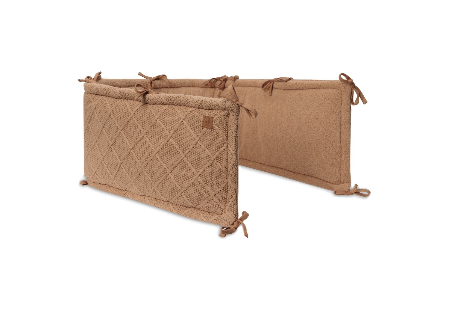 Gebreide Boxbumper 180x30cm - Biscuit