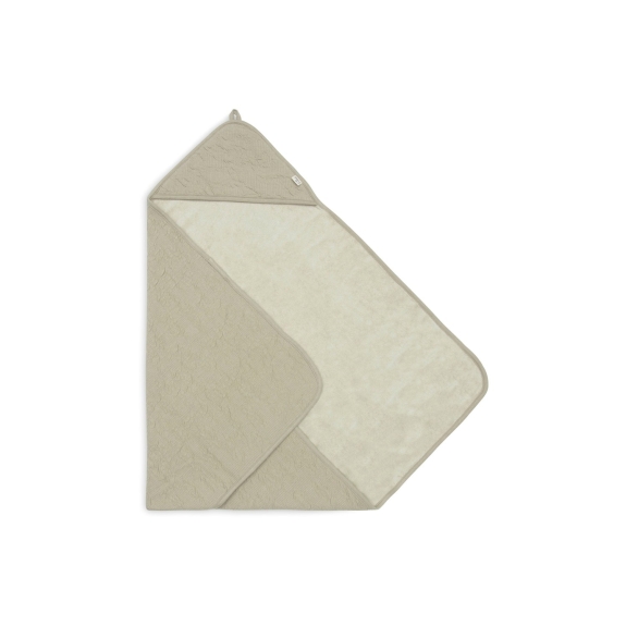 Jollein - Zachte Waves Badcape 75x75cm - Olijfgroen