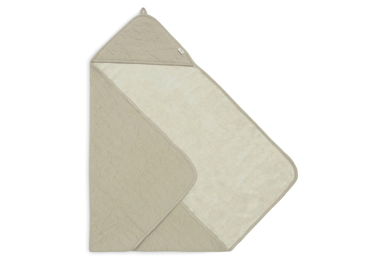 Zachte Waves Badcape 75x75cm - Olijfgroen - afbeelding 2