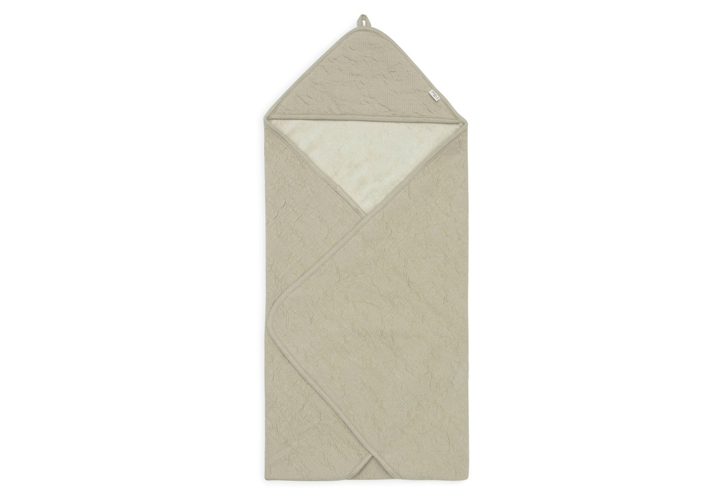 Zachte Waves Badcape 75x75cm - Olijfgroen - afbeelding 3