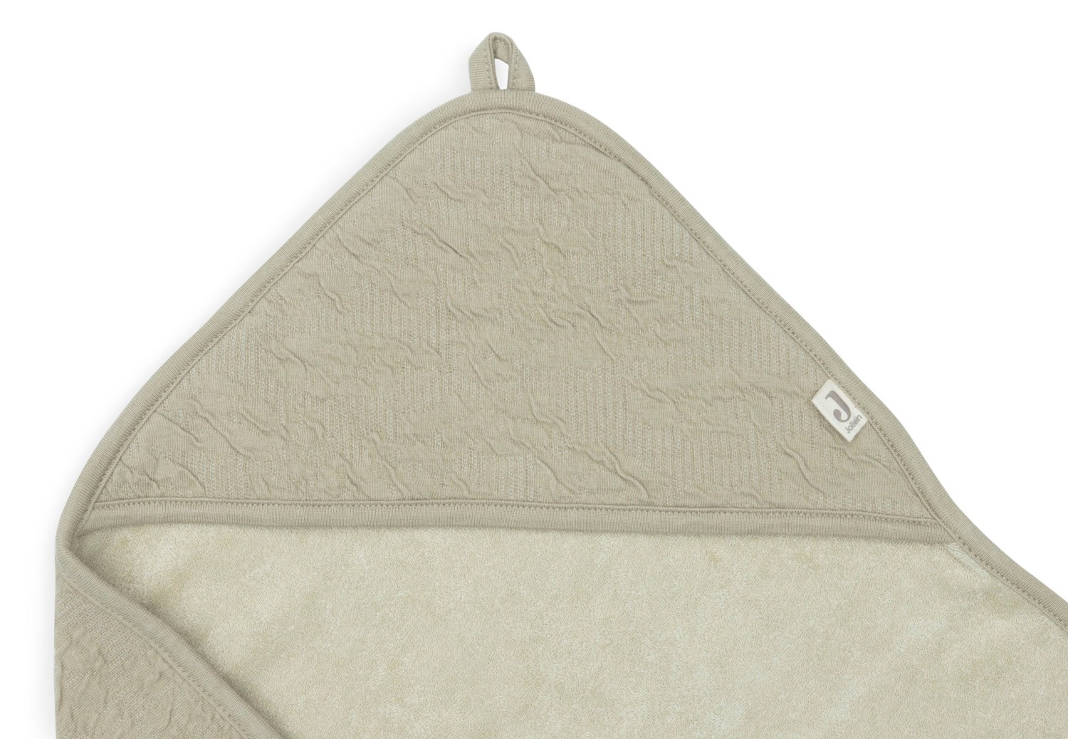 Zachte Waves Badcape 75x75cm - Olijfgroen - afbeelding 4