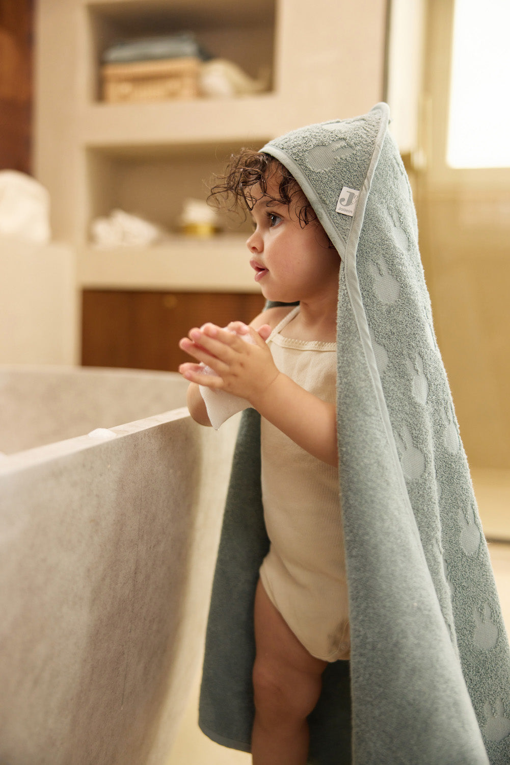 Badcape Miffy Jaquard - Sea Green - afbeelding 5