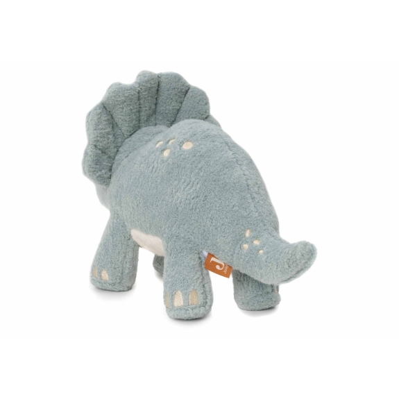 Knuffel Dino met Geluid en Palmboom - Grijs Blauw