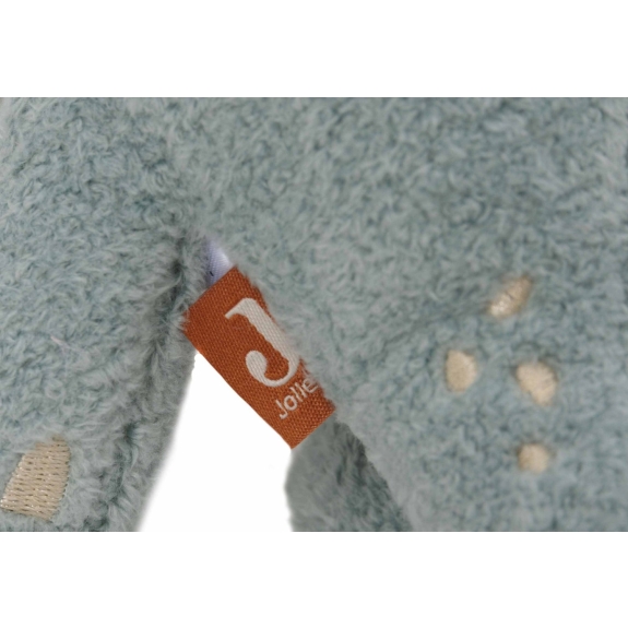 Knuffel Dino met Geluid en Palmboom - Grijs Blauw