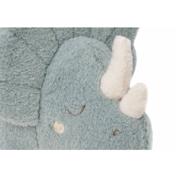 Knuffel Dino met Geluid en Palmboom - Grijs Blauw